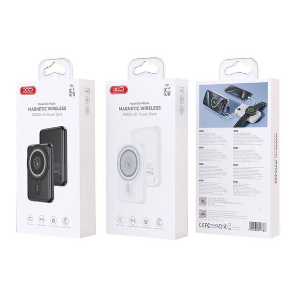 Power Bank XO PR264 Magnetic 15W wireless charging+PD20W with a holder 10000mAh Чорний 656-03311 фото