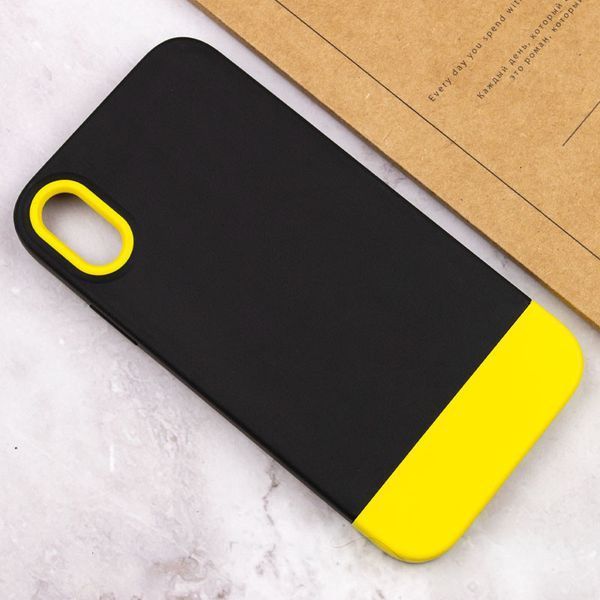Чехол TPU+PC Bichromatic для Apple iPhone X / XS (5.8") Black / Yellow 555-03892 фото