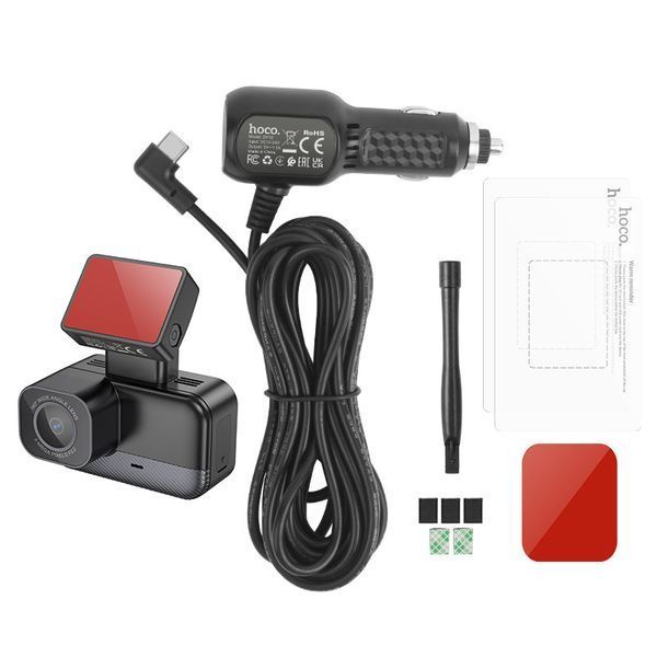 Відеореєстратор HOCO DV10 mini screen dashcam Black 6942007638630 фото