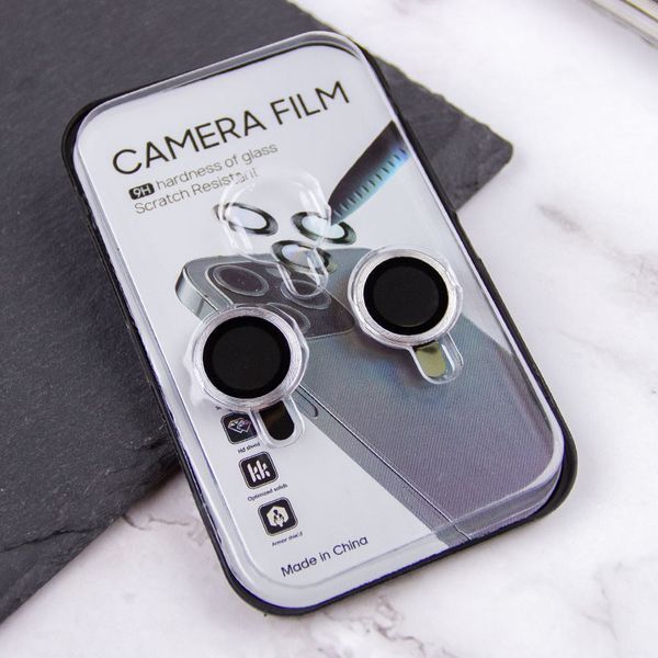 Захисне скло Metal Classic на камеру для Apple iPhone 15 (6.1") / 15 Plus (6.7") Silver 204-00433 фото