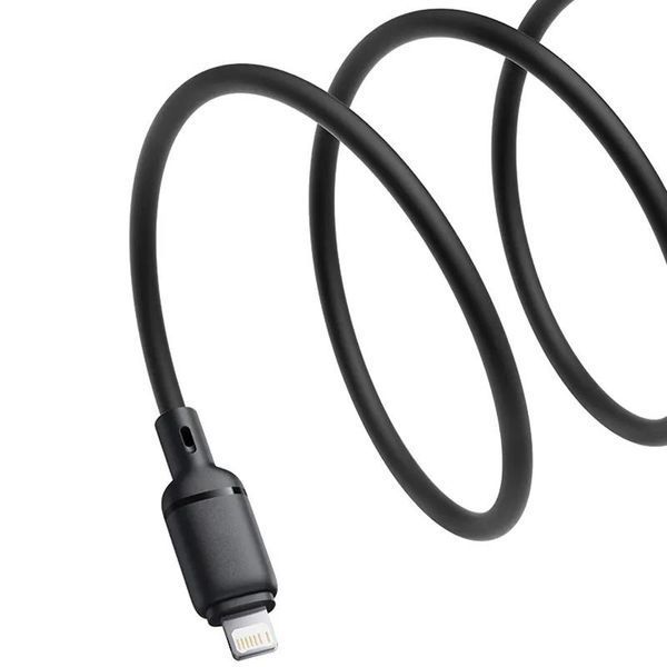 Дата кабель Baseus Silky Series OS Fast Charging USB to Lightning 2.4A (2m) (P1037770) Cluster Black ILSO-00000076495-1 фото