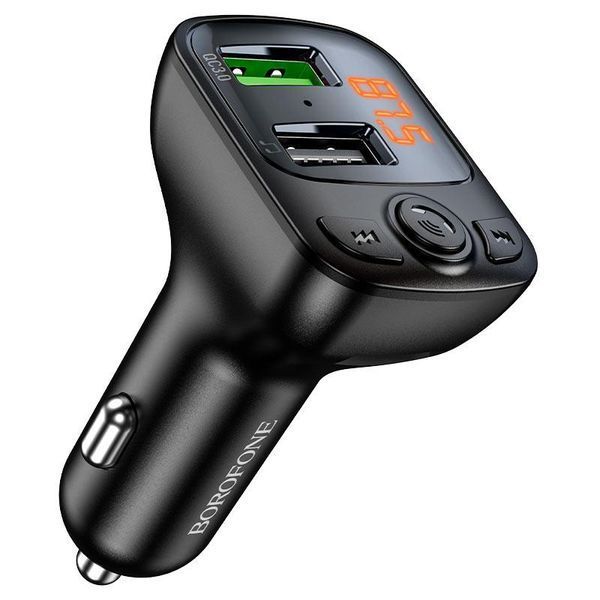 АЗП з FM-модулятором BOROFONE BC41 Eminency QC3.0 Car BT FM transmitter 18W Black 8525500090 6974443382884 фото