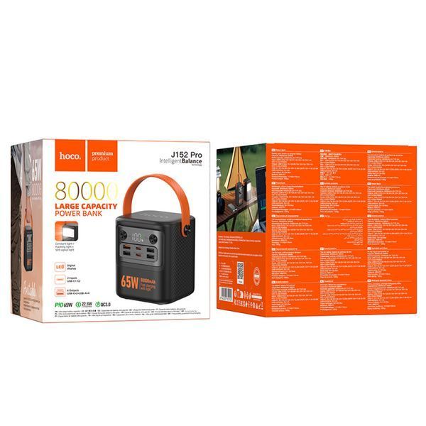 Power Bank Hoco J152 Pro Tough 80000mAh PD65W Black 216-00160 фото
