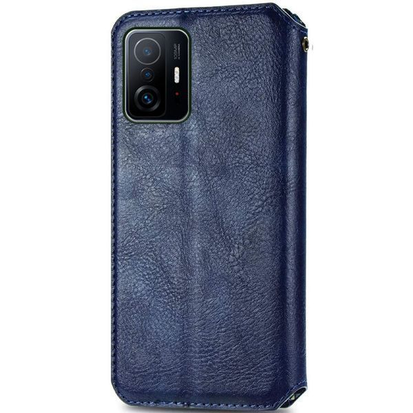 Шкіряний чохол-книжка GETMAN Cubic для Xiaomi 11T / 11T Pro Синій 555-01915 фото