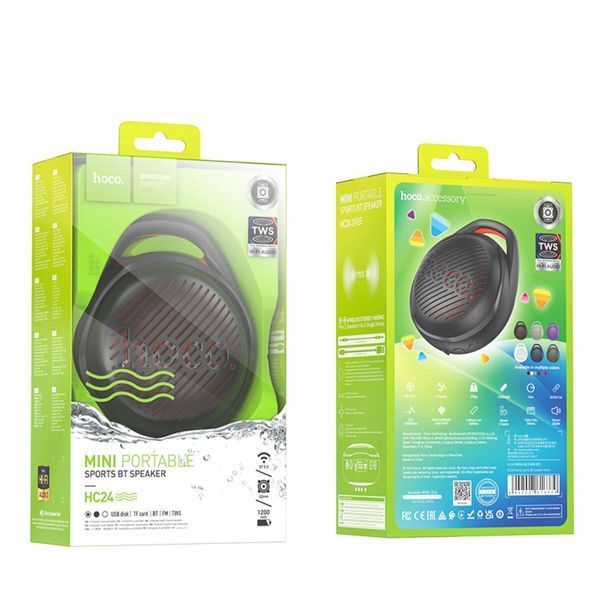 Портативна колонка HOCO HC24 Hearty sports BT speaker Black 202-00413 фото