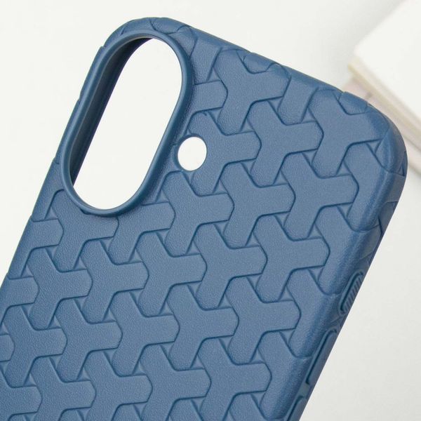 Чехол TPU Weaving для iPhone 16 (6.1") Blue 555-00326 фото