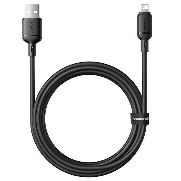 Дата кабель Baseus Silky Series OS Fast Charging USB to Lightning 2.4A (2m) (P1037770) Cluster Black ILSO-00000076495-1 фото