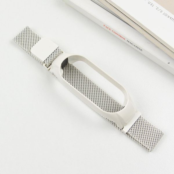 Ремінець Milanese Loop Design для Xiaomi Mi Band 7 white 212-01624 фото