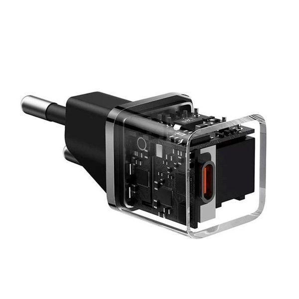 Сетевое зарядное устройство Baseus GaN5 Fast Charger(mini) 1C 20W EU Black 656-01298 фото