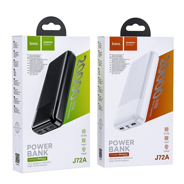 Зовнішній акумулятор HOCO J72A Easy travel power bank(20000mAh) Black 216-00120 фото