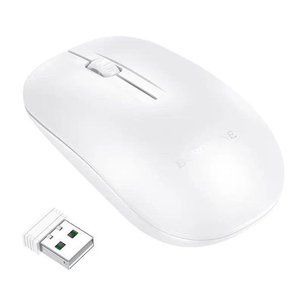 Манипулятор мышь BOROFONE BG14 Planet 2.4G business wireless mouse White 656-03239 фото