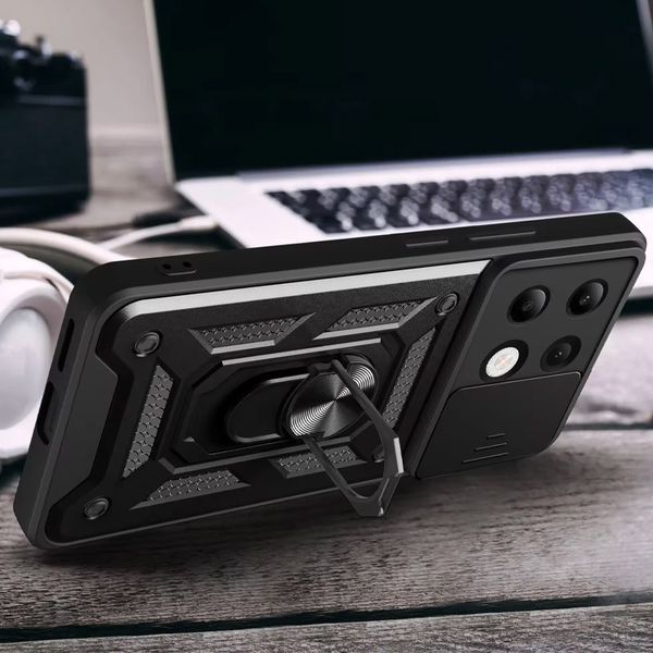 Ударопрочный чехол Camshield Serge Ring для Xiaomi Redmi Note 13 4G Black 777-04381 фото