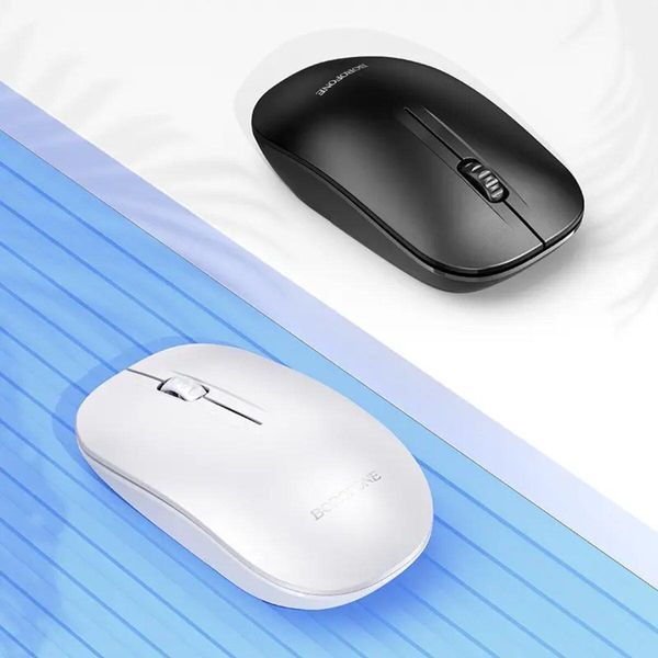 Манипулятор мышь BOROFONE BG14 Planet 2.4G business wireless mouse White 656-03239 фото