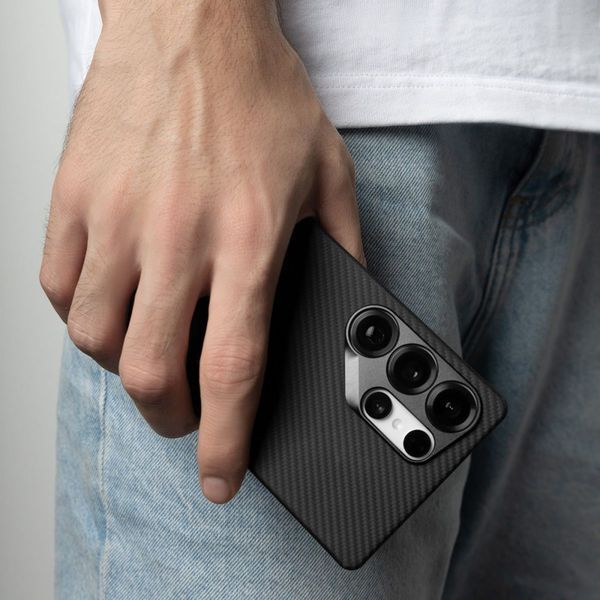 Чохол Proove Carbon Slim with Magnetic Ring Samsung Galaxy S25 Black 656-04246 фото