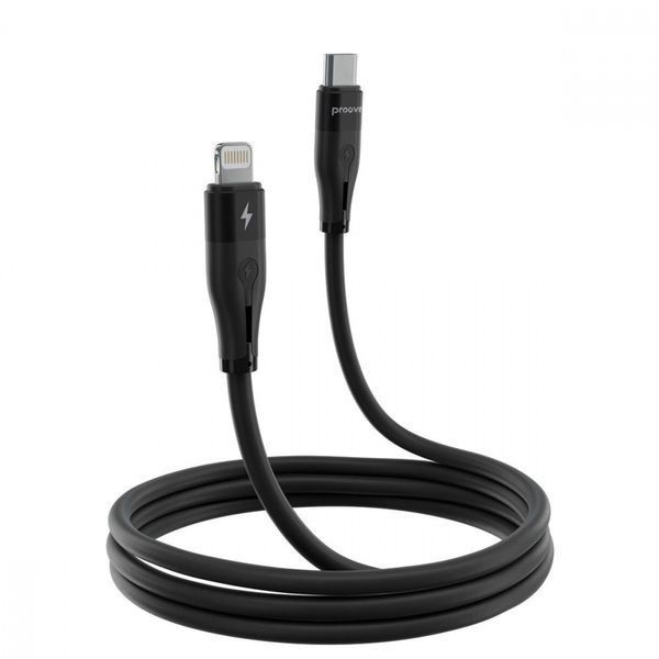 Кабель Proove Soft Silicone Type-C to Lightning 27W (1m) black 656-02590 фото