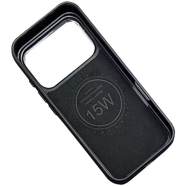 Кожаный чехол Rally with MagSafe для Apple iPhone 17 Pro (6.3") Black / White 777-08067 фото