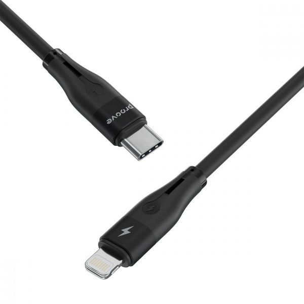 Кабель Proove Soft Silicone Type-C to Lightning 27W (1m) black 656-02590 фото
