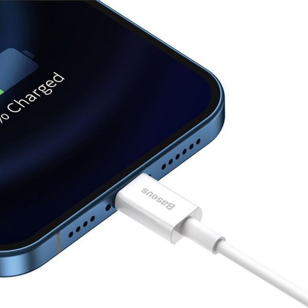 Кабель Baseus Superior Series Fast Charging Data Cable USB to iP 2.4A 2m White CALYS-C02 фото