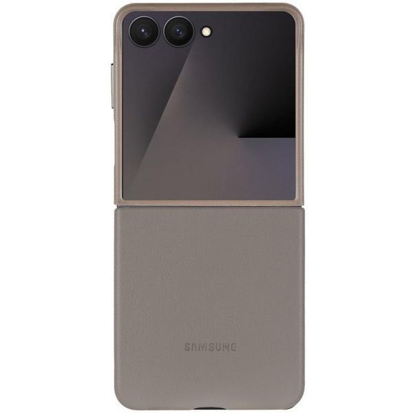 Кожаный чехол Leather Case для Samsung Galaxy Z Flip7 Light Gray 777-07982 фото