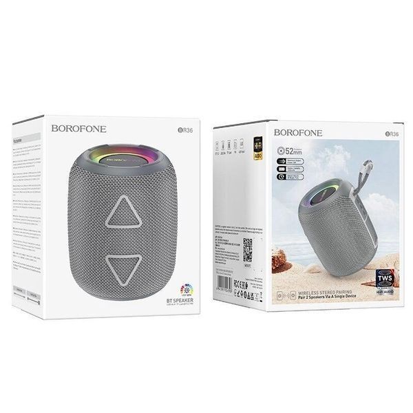 Портативная колонка BOROFONE BR36 Lucy sports BT speaker, 5W, Dark Gray 6941991104398 фото