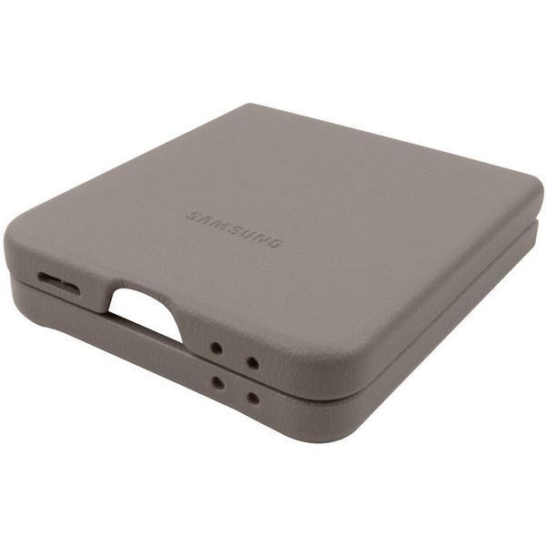 Кожаный чехол Leather Case для Samsung Galaxy Z Flip7 Light Gray 777-07982 фото