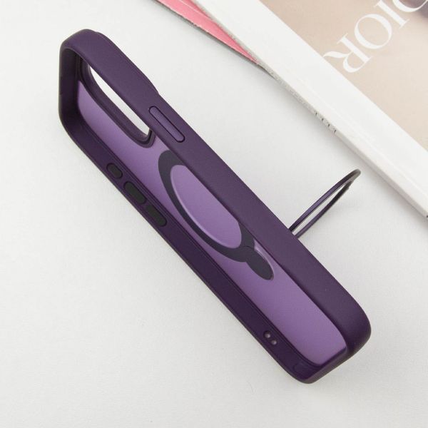 Чохол TPU+PC Metal Buttons with MagSafe Colorful HQ Ring для iPhone 15 Pro (6.1") Purple 555-00642 фото