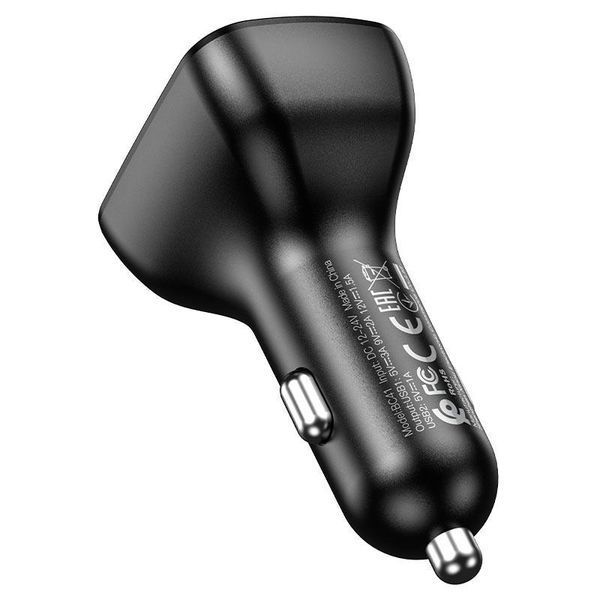 АЗП з FM-модулятором BOROFONE BC41 Eminency QC3.0 Car BT FM transmitter 18W Black 8525500090 6974443382884 фото