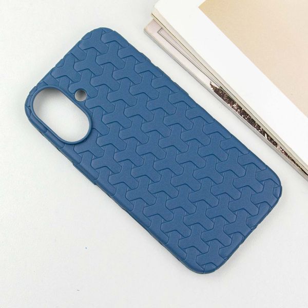 Чехол TPU Weaving для iPhone 16 (6.1") Blue 555-00326 фото