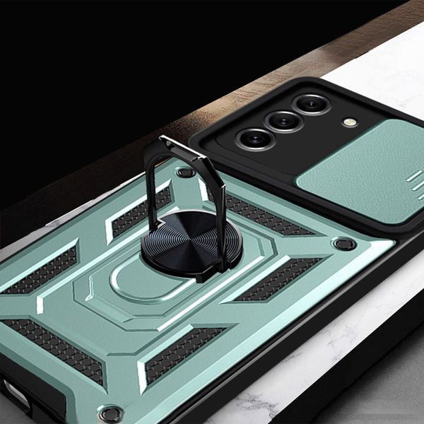Ударостійкий чохол Camshield Serge Ring для Samsung Galaxy S21+ Green 777-04428 фото