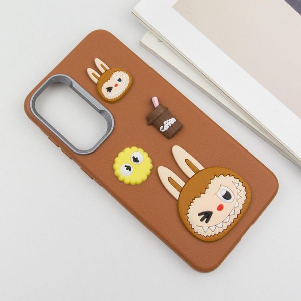 Чехол TPU Leather Toys для Samsung Galaxy A36 5G Labubu / Brown 555-00918 фото