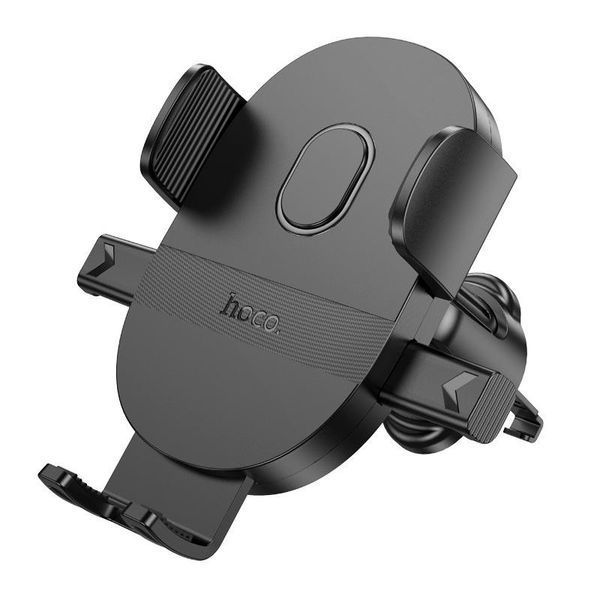 Автотримач для телефона HOCO H18 Mighty one-button car holder (air outlet) Black 6942007601573 фото