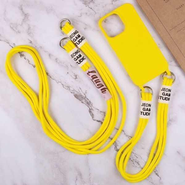 Чехол TPU two straps California для iPhone 13 Pro Yellow 208-05639 фото