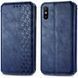 Кожаный чехол-книжка GETMAN Cubic для Xiaomi Redmi 9A Синий 555-01965 фото 2