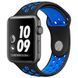 Силіконовий ремінець з перфорацією для Apple Watch 38/40/41 mm Чорно-синій 212-00125 фото