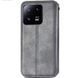 Кожаный чехол-книжка GETMAN Cubic для Xiaomi 13 Pro Серый 555-01861 фото 2