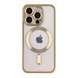 Чехол TPU Metallic Chrome Full Camera with Magsafe для iPhone 12 Pro Max Gold 214-02858 фото