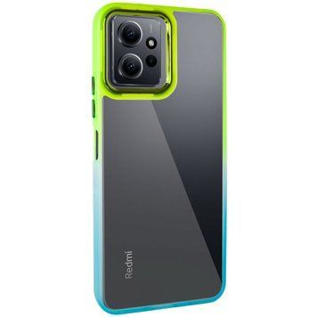 Чехол TPU+PC Fresh sip series для Xiaomi Redmi 12 Бирюзовый / Лимонный 777-06610 фото