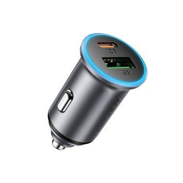 Автомобильное зарядное устройство ACEFAST B15 65W (USB-A+USB-C) dual port metal car charger 6974316284963 фото