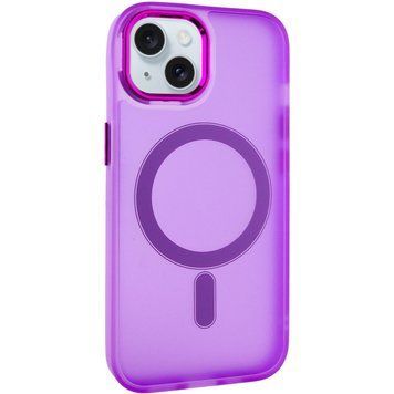 Чехол TPU+PC Lily with MagSafe для Apple iPhone 15 (6.1") Purple 214-03588 фото