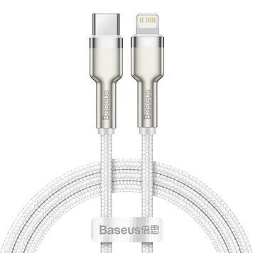 Кабель Baseus Cafule Series Metal Data Cable Type-C to iP PD 20W 1m White CATLJK-A02 фото