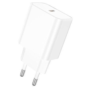 Мережевий зарядний пристрій BOROFONE BA71A Power single Port PD20W charger White 6974443387964 фото