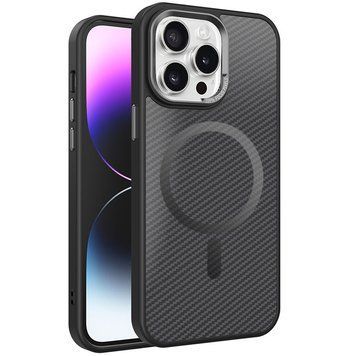 Чохол TPU+PC Carbon Mirage with MagSafe для Apple iPhone 13 Pro Black 214-03392 фото