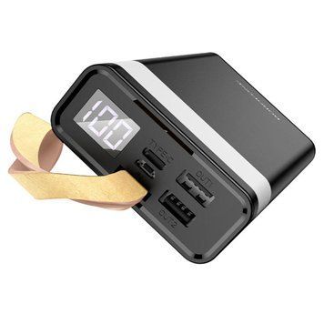 Зовнішній акумулятор BOROFONE BJ18 Coolmy digital display power bank 20000mAh Black 656-01143 фото