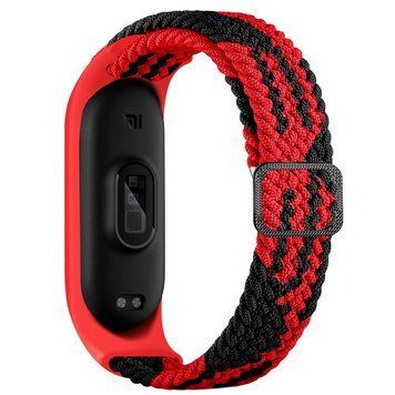 Ремінець для Xiaomi Mi Band 3/4/5/6/7 Elastic Adjustment Red/Black 212-02474 фото
