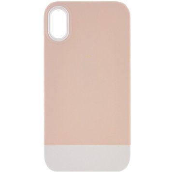 Чохол TPU+PC Bichromatic для Apple iPhone XR (6.1") Grey-beige / White 555-03910 фото