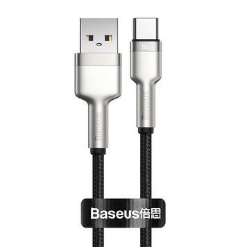 Кабель Baseus Cafule Series Metal Data Cable USB to Type-C 66W 0.25m Black CAKF000001 фото