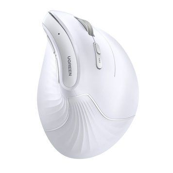 Манипулятор мышь бездротова UGREEN MU008 Multi-mode Vertical Mouse White UGR-45759 фото