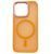 Чохол Space Magnetic Color з Magsafe для iPhone 16 Plus Жовтогарячий 214-01426 фото
