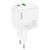 Мережевий зарядний пристрій HOCO C111A Lucky dual-port PD30W+QC3.0 charger White 6931474790866 фото