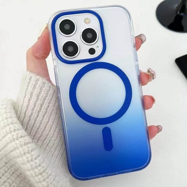 Чехол TPU+PC Phantom with MagSafe для Apple iPhone 15 Pro (6.1") Blue 555-02978 фото